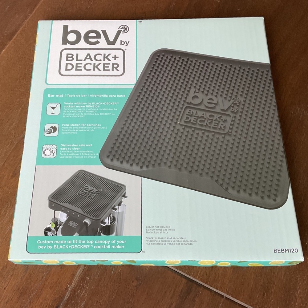 bev by BLACK+DECKER Cocktail Maker‎ Bar Mat BEBM120 Gray Silicone Prep Station